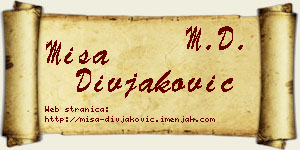 Miša Divjaković vizit kartica